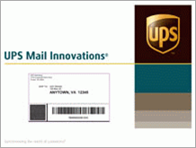 UPS Mail Innovations envelope sample packaging
