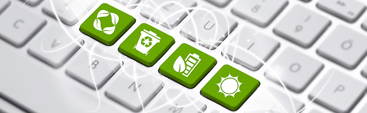 Sustainable Environmentally Eco Friendly Image with Recycling and Green Icons