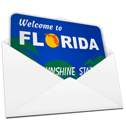 Mailing List Page Image - Florida Direct Mail Sign in Envelope