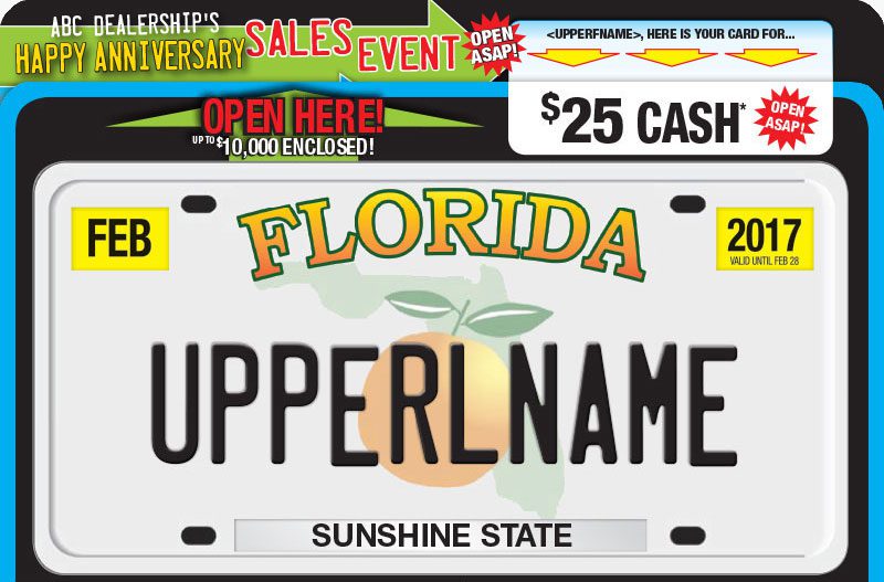 License Plate, PunchOut Card & Voucher Package A New Approach to