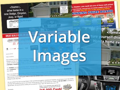 variable image mailers