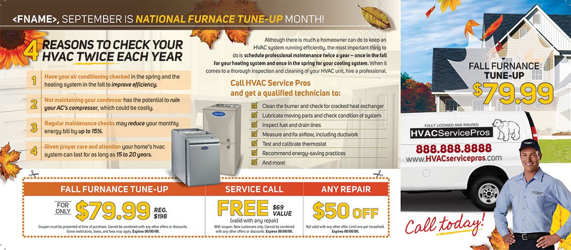 HVAC Fall Service HVAC Self Mailer side 2 Direct Marketing