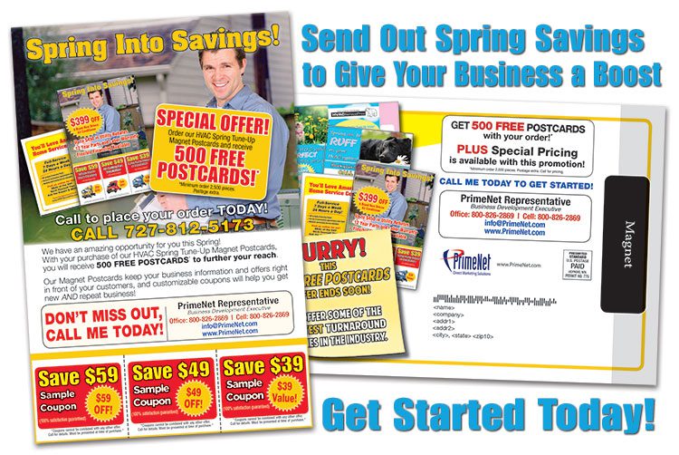 HVAC Spring Magnet Postcard Offers