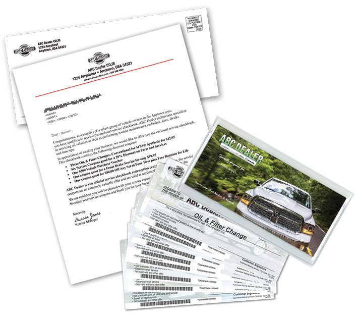 automotive marketing checkbooks FL MN WI